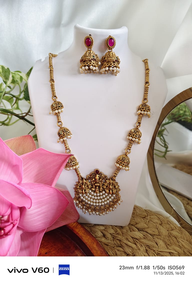 Lakshmi Jhumka Necklace