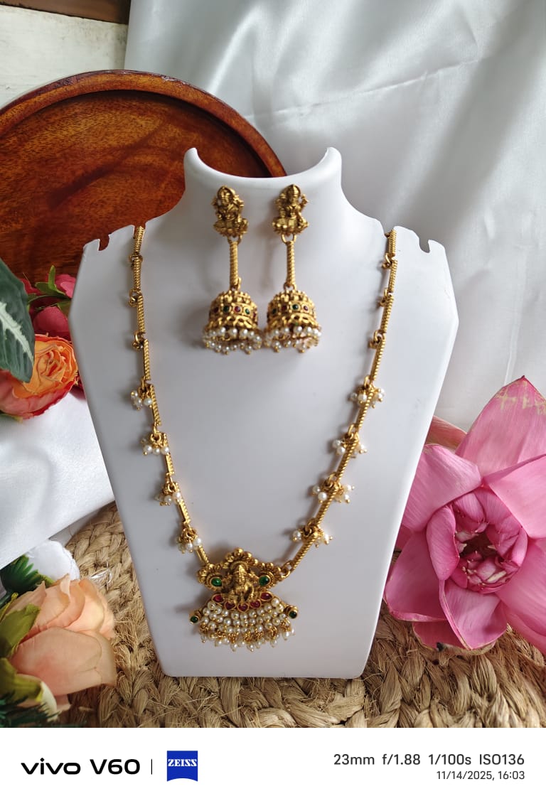Lakshmi Jhumka Necklace